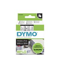 DYMO D1 - Standard Labels - Black on Transparent  - 9mm x 7m - W125073795