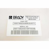Brady 76 mm Core Flexible Polyester Curved Surface Labels - W126065348