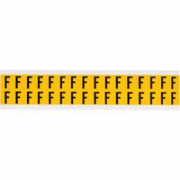 Brady 0.625" Character Height Black on Yellow Outdoor Numbers and Letters - W126058710
