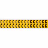 Brady 0.625" Character Height Black on Yellow Outdoor Numbers and Letters - W126058711