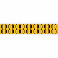 Brady 0.625" Character Height Black on Yellow Outdoor Numbers and Letters - W126058719