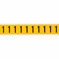 Brady 1" Character Height Black on Yellow Outdoor Numbers and Letters - W126058916