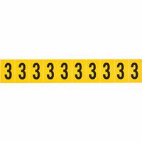 Brady 1" Character Height Black on Yellow Outdoor Numbers and Letters - W126058918