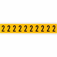 Brady 1" Character Height Black on Yellow Outdoor Numbers and Letters - W126058917
