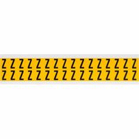 Brady 0.625" Character Height Black on Yellow Outdoor Numbers and Letters - W126058730