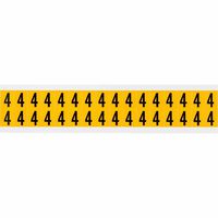 Brady 0.625" Character Height Black on Yellow Outdoor Numbers and Letters - W126058956