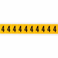 Brady 1" Character Height Black on Yellow Outdoor Numbers and Letters - W126058919
