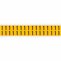 Brady 0.625" Character Height Black on Yellow Outdoor Numbers and Letters - W126058953