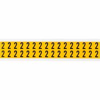 Brady 0.625" Character Height Black on Yellow Outdoor Numbers and Letters - W126058954