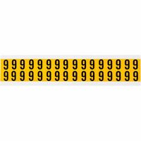 Brady 0.625" Character Height Black on Yellow Outdoor Numbers and Letters - W126058958