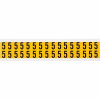 Brady 0.625" Character Height Black on Yellow Outdoor Numbers and Letters - W126058957