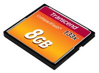 Transcend Transcend, 133 CompactFlash Card, 8GB, 50/20MB/s - W124793415
