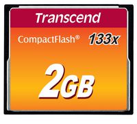 Transcend Transcend, 133 CompactFlash Card, 2GB, 50/20MB/s - W124476405