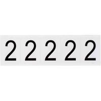 Brady 2" Character Height Black on White Outdoor Numbers and Letters, 2 - W126060660