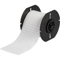 Brady B33 Series Coated Vinyl Cloth with Repositionable Adhesive Labels, 5000 Labels, Semi-gloss, White - W126063066