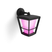 Philips by Signify Hue White and colour ambience Econic Outdoor Wall Light Integrated LED Millions of colours Black Smart control with Hue bridge* - W125238275