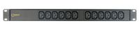 Vertiv rPDU, Basic Standard, 13A, 230V, 2.9kW, Horizontal, (12) IEC C13, 3m power cord with BS1363, Black - W126103534