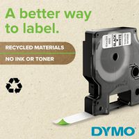 DYMO D1 - Standard Labels - Black on White  - 9mm x 7m - W125332015