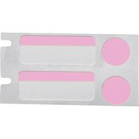 Brady M611 Color Polyester Vial and Tube Labels, 500 Labels, Gloss, Pink/White - W126058314