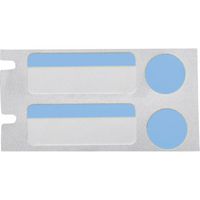 Brady M611 Color Polyester Vial and Tube Labels, 500 Labels, Gloss, Blue/White - W126058313