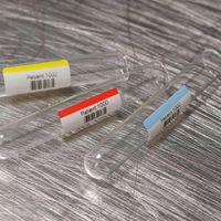 Brady M611 Color Polyester Vial and Tube Labels, 500 Labels, Gloss, Blue/White - W126058313