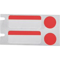 Brady M611 Color Polyester Vial and Tube Labels, 500 Labels, Gloss, Red/White - W126058316