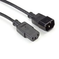 Black Box IEC 320 C13 Socket to IEC 320 C14 Plug Molded Extension Power Cord, 6ft. (1.8m) - W126116278