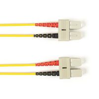 Black Box OM2 50-Micron Multimode Fiber Optic Patch Cable - LSZH, SC-SC, Yellow, 3-m (9.8-ft.) - W126128543