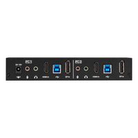 Black Box KVM Switch, UHD 4K60, Dual Head, HDMI, USB3.1, Type-C, Audio - W126133068