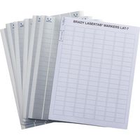 Brady LaserTab Metallized Polyester Labels, Matte, Rectangle - W126064555