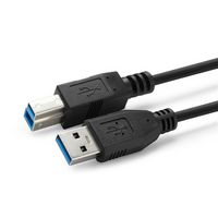MicroConnect USB 3.0, A-B, 2m, M-M, Black - W124377205