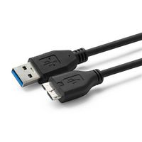 MicroConnect USB A to USB Micro B, Version 3.0, Black 0.5m - W124777078
