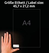 Avery 45.7 x 21.2 mm, 960 pcs, argenté - W124790158