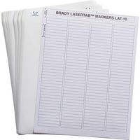 Brady LaserTab Series Polyester Labels, Permanent Acrylic , Rectangle - W126064218