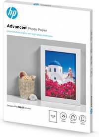 HP Advanced Glossy Photo Paper-25 sht/13 x 18 cm borderless - W124690614