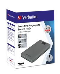 Verbatim 1 TB, 2.5", 256-bit AES, 5Gbps, 5400 RPM, USB-C, 132.2 x 78 x 16 mm, 196.6 g, Grey - W126181792