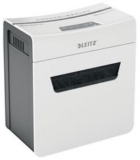 Leitz Super-quiet and compact. Convenient and clean drawer pull-out bin. Shreds 6 sheets. P4 cross cut. - W126159320