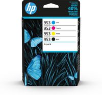HP 953 4-pack Black/Cyan/Magenta/Yellow Original Ink Cartridges - W125916966
