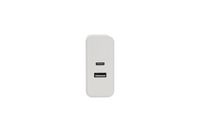 CoreParts USB-C Power Adapter 45W 5V2A-20V2.25A Plug:USB-C USB PD EU Wall with QC3.0 -5V2A,9V2A,12V2A,15V3A,20V2.25A - without Cable, White - USB-C PORT and USB-A PORT WITH QC3.0 - W124463382