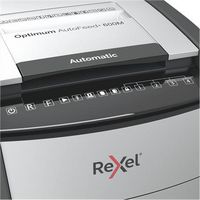 Rexel Optimum AutoFeed+ 600M paper shredder. shreds up to 600x A4 sheets at a time. P-5 micro cut. - W126159308