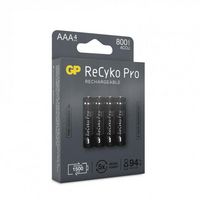 GP Batteries ReCyko Pro NiMH battery, AAA, 800mAh, 4-pack - W126075011
