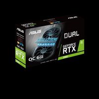 Asus Dual GeForce RTX 2060 OC edition EVO, 6GB GDDR6, 192-bit, PCI Express 3.0, 14000 MHz, DVI-D, HDMI, DP, HDCP 2.2, 242x130x53 mm - W126266118