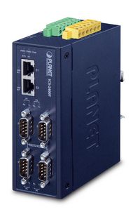 Planet 4 x DB9 male, S232/RS422, RS485, 50bps to 921Kbps, RTS/CTS, 10/100BASE-TX, 100m, IP40 metal - W124756615