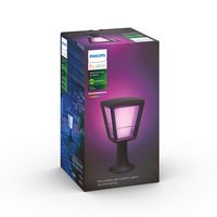 Philips by Signify Hue White and colour ambience Econic Outdoor Pedestal Light Integrated LED Millions of colours Black Smart control with Hue bridge* - W124838607