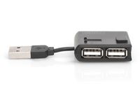 Digitus USB 2.0 High-Speed Hub 4-Port 4x USB A/F, 1x USB B mini/M, incl. USB cable - W124589724