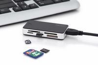 Digitus USB 3.0 Card Reader with 1m USB A connection cable Support MS/SD/SDHC/MiniSD/M2/CF/MD/SDXC cards - W125472145