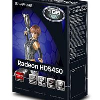 Sapphire Radeon HD 5450, 1GB DDR3, 2560 x 1600, 64-bit, 2x DVI-I, PCI Express 2.0, 40nm, DirectX 11, OpenGL 4.1, Shader Model 5.0 - W126313869