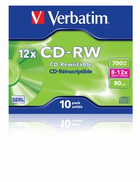 Verbatim CD-RW 12x, 700MB - W125014738