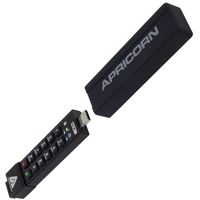 Apricorn 8GB, USB 3.2 type C, up to 5 Gbps, Military Grade 256-bit AES XTS Hardware Encryption - W126340271