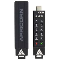 Apricorn 8GB, USB 3.2 type C, up to 5 Gbps, Military Grade 256-bit AES XTS Hardware Encryption - W126340271